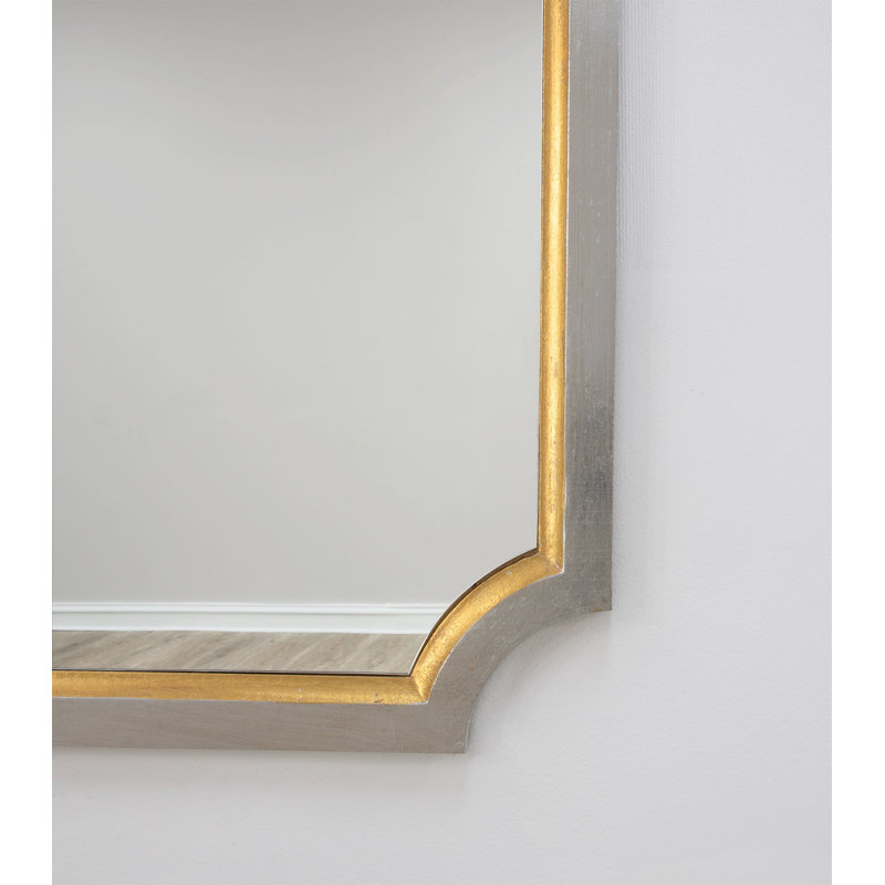 Tulip Flat Wall Mirror, Silver Leaf/Gold Leaf