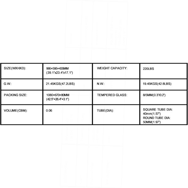 Dimensions du produit