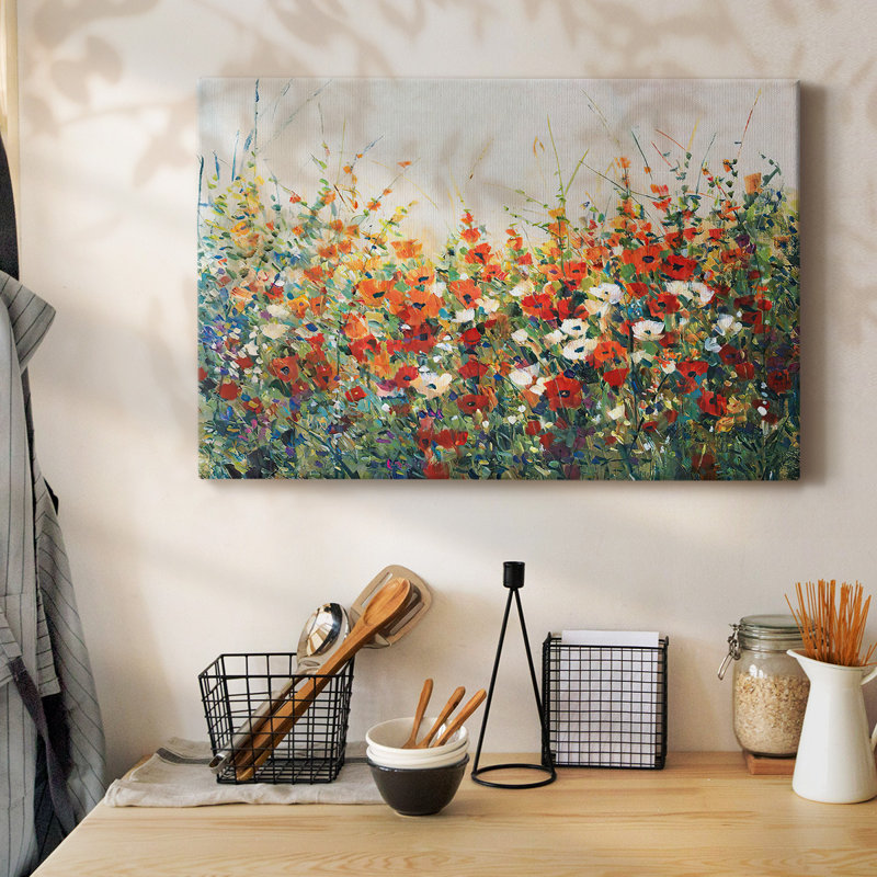 Garden in Bloom I - Toile tendue avec châssis, H 18 po x l 27 po