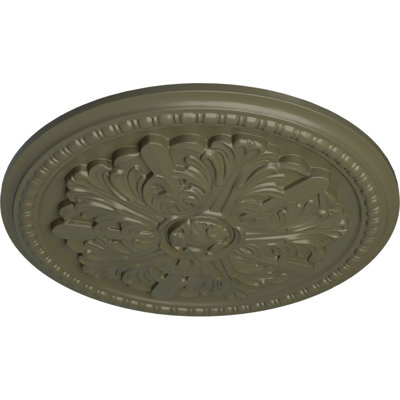 Endurathane Swindon Ceiling Medallion, 16 7/8"OD x 1 1/2"P (Fits Canopies up to 2 7/8"), Hand-Painted Painted Turtle Finish