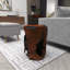 Table d'appoint en bois de teck brun Atharv