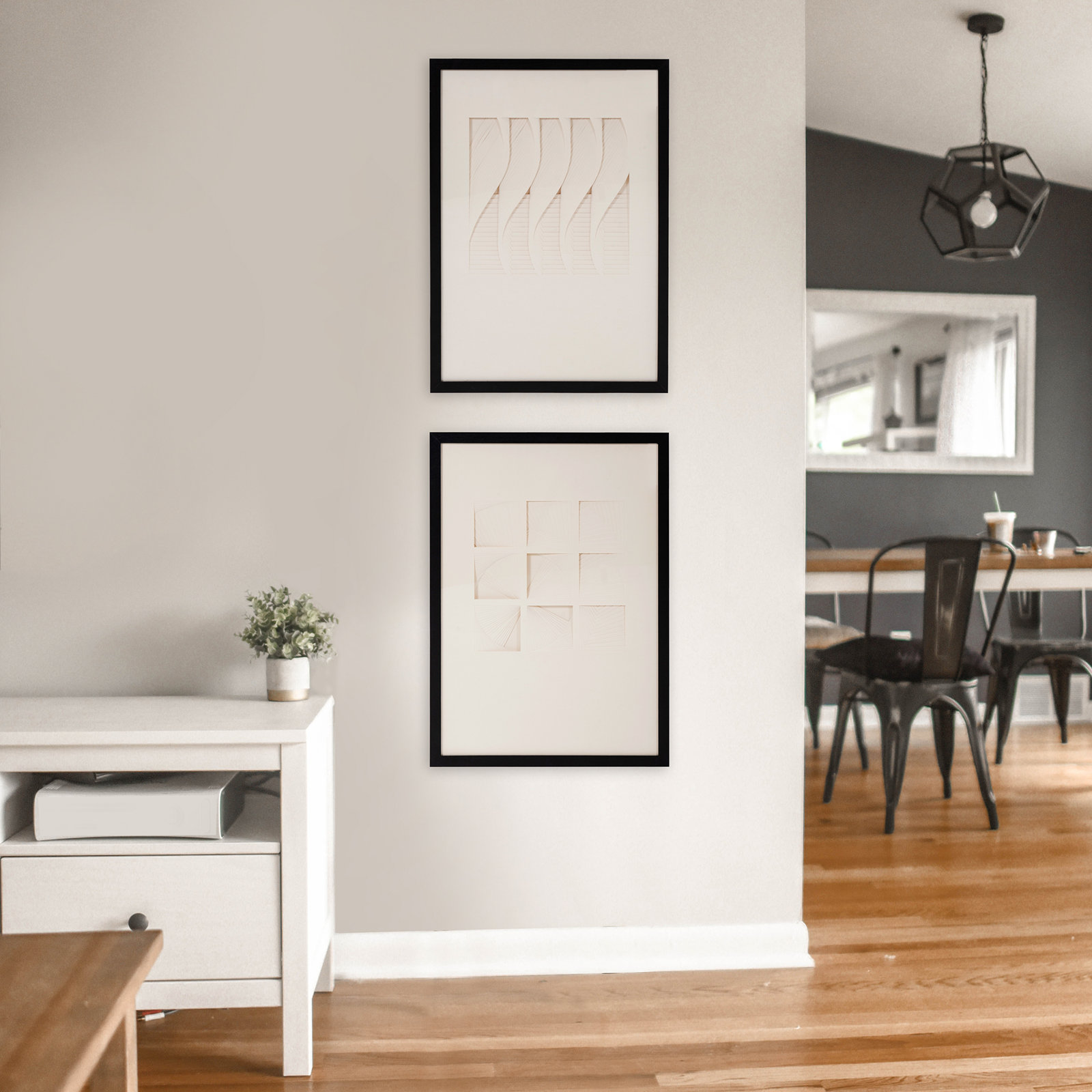 Dimensional Paper Squares Print