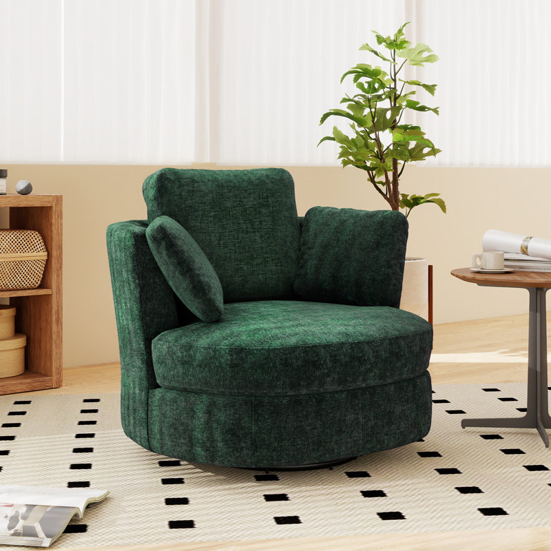 Fauteuil demi-tonneau pivotant de 40,55 po, Vert