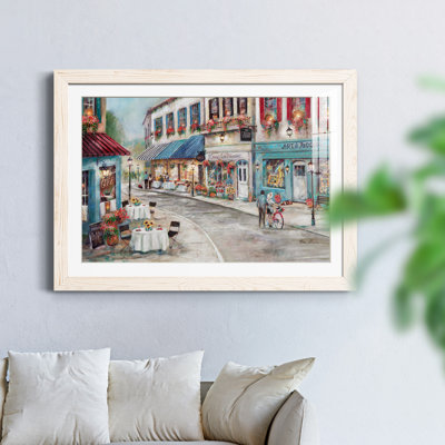 Café pittoresque - peinture encadrée