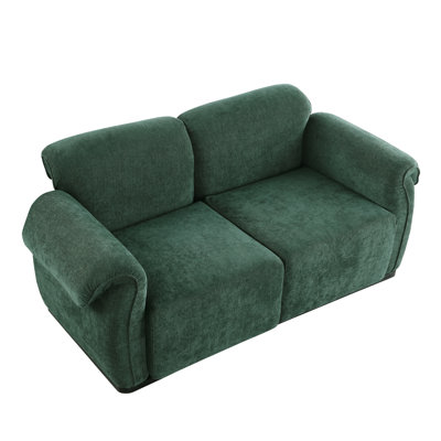 68.5" Length , Fashionable Modular Sofa, Iron Frame,   Chenille Sofa, GREEN, Suitable For Living Room, Bedroom