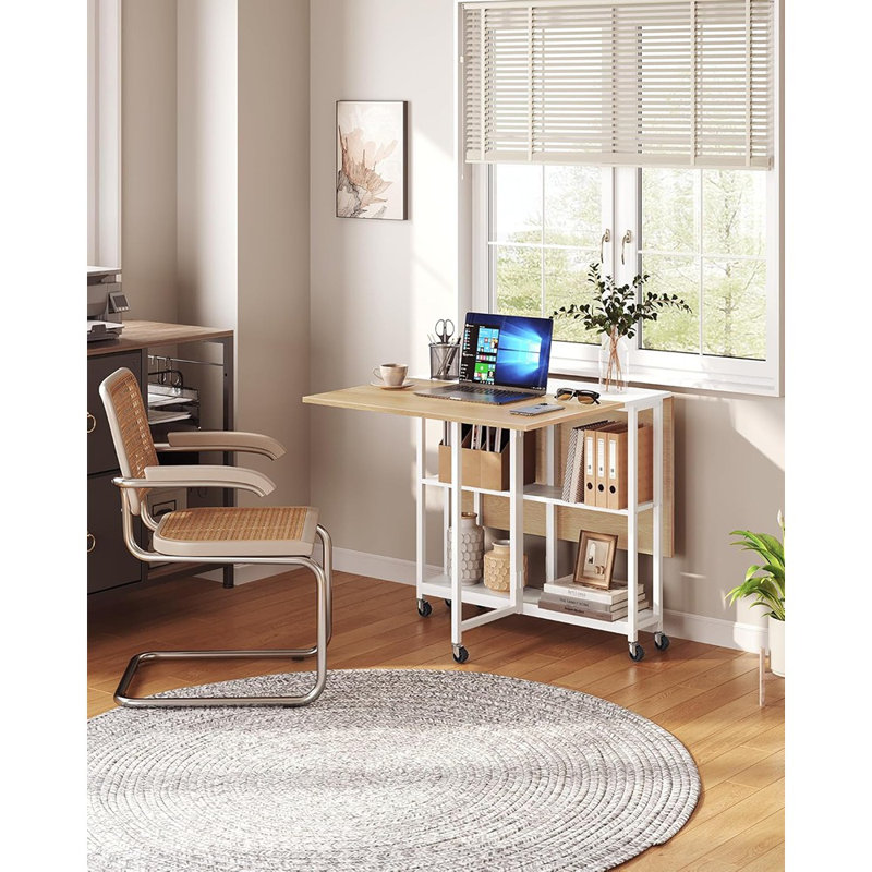Table de salle à manger pliante, table de salle à manger mobile, table de cuisine pour petit espace, mobilier de bureau pliable et extensible avec 6 roulettes