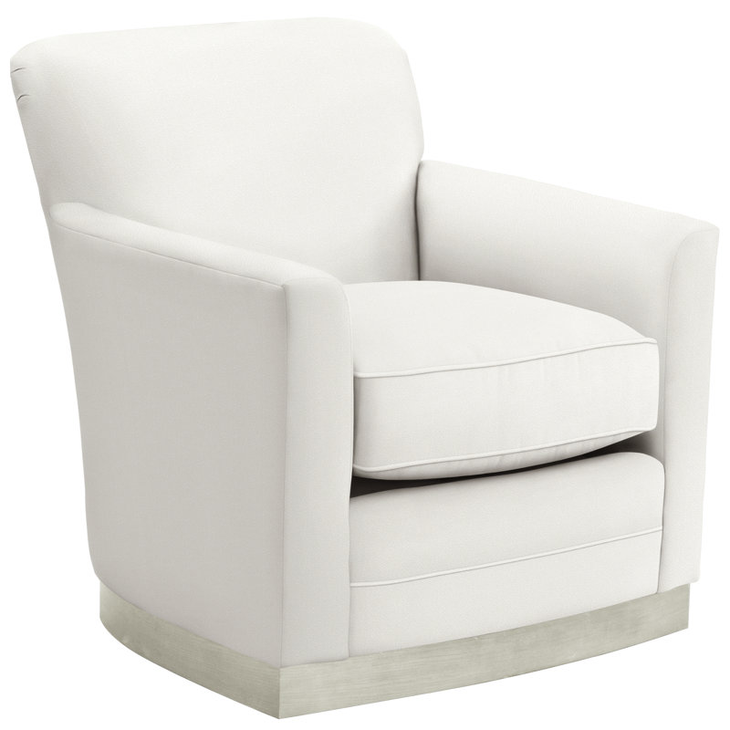 Paris By Michael Weiss Cotton Swivel Armchair, Kennelly Snow, Wrenn