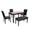 Ensemble repas 5 pièces avec chaises et banc-1592285475-1592285500-1592285501