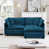 Chenille bleu sélectionné