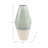 Contemporary Faceted Flower Vase for Home Decor - Triple Tone Tall Vase Accent for Bedroom and Living Room Styling - Green & Ivory-1341044962