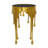 Aluminum Metal Melting Drip Side End Accent Table with Glass Tabletop-1701459343