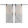 K Series Pine Wood Double Sliding Barn Door with Hardware Kit