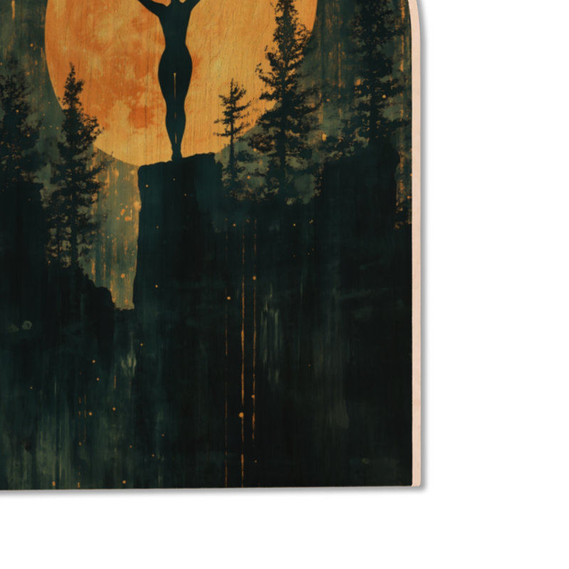 Art mural en bois zen matin, H 40 po x l 30 po, Arche