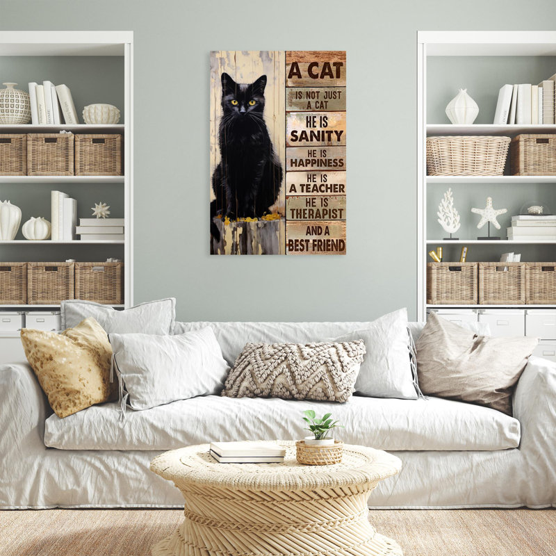 «A Cat Is Not Just A Cat 1», reproduction sur toile, H 36 po x l 24 po x P 1,25 po
