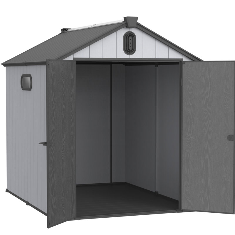 Remise en plastique 6 * 8Ft pour les jardins - Rangement imperméable et facile à installer à l'extérieur