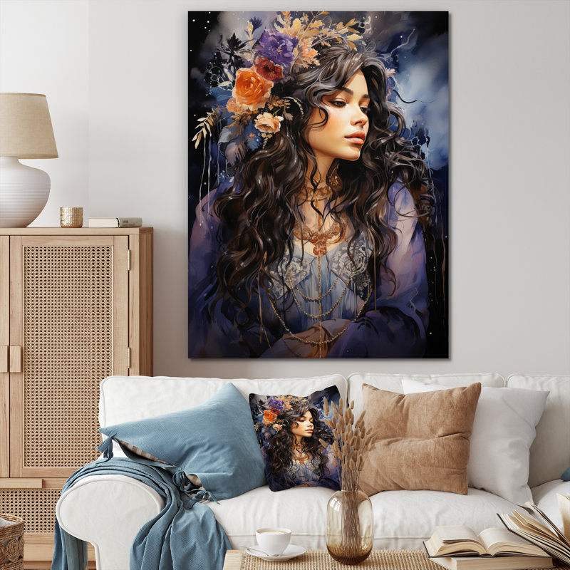 Boho Latina Mystic Wanderer Woman II sur impression sur toile, H 20 po x l 12 po x P 1 po, Toile tendue
