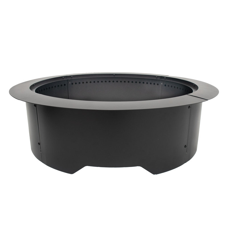 Mitchelton Round Steel Wood Burning Smokeless Fire Ring, 12.01" H x 38.5" W x 38.5" D