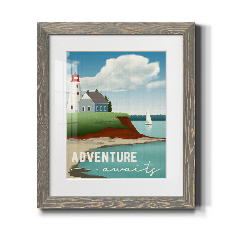 Porte portugaise - impression, Grey Framed, H 24 po x l 18 po x P 1,5 po, Blanc