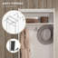 Arbre d'entrée rustique avec banc de rangement pour chaussures et portemanteau, organisateur de vestibule avec tablettes pour vestibule, grain de bois blanc