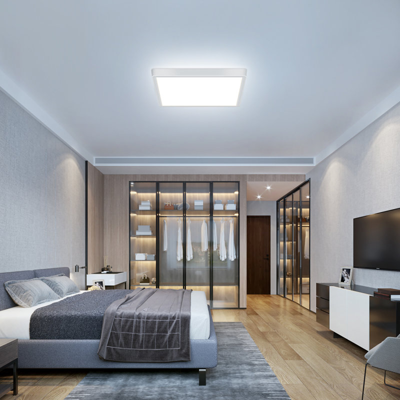 Sahiti LED Square Flush Mount Ceiling Light 6000K White Light 