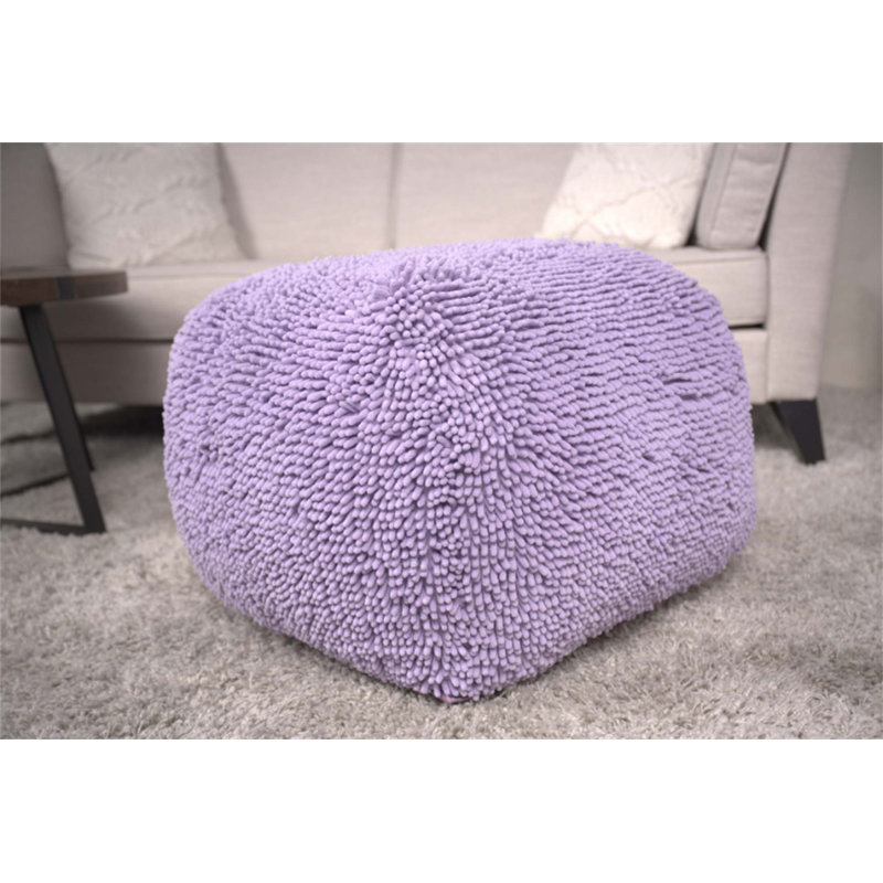Repose-pieds carré en microfibre Spongy lavande, Lavender