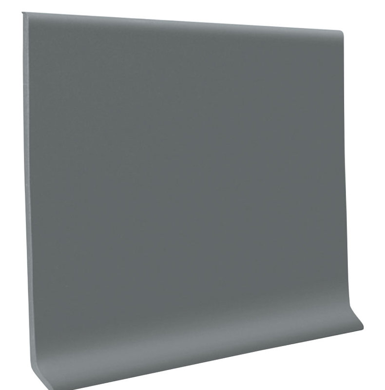 Vinyle: base murale amande de 0,08 po d'épaisseur x 48 po de largeur x 4 po de longueur, Gris foncé