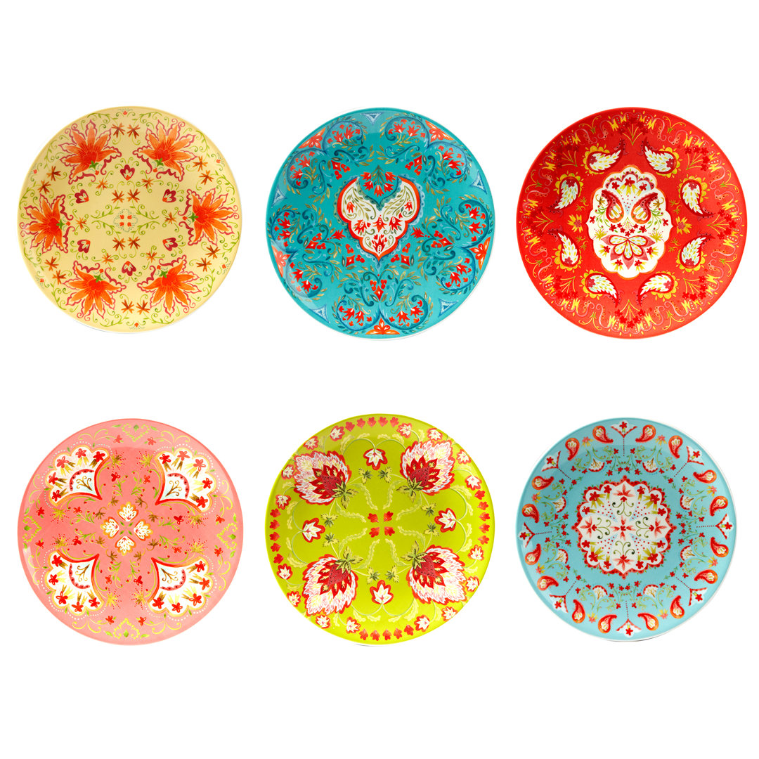 Certified International Francesca Set Of 6 Salad Plate 6 Asst Certified International