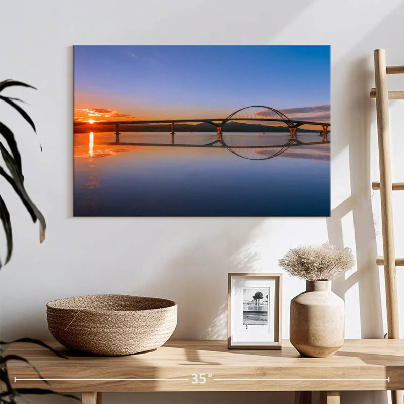 Alvord Lake Champlain Bridge Reflection, 16" H x 24" W