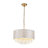 4 - Light Coastal Style Capiz Shell Crystal Drum Chandelier
