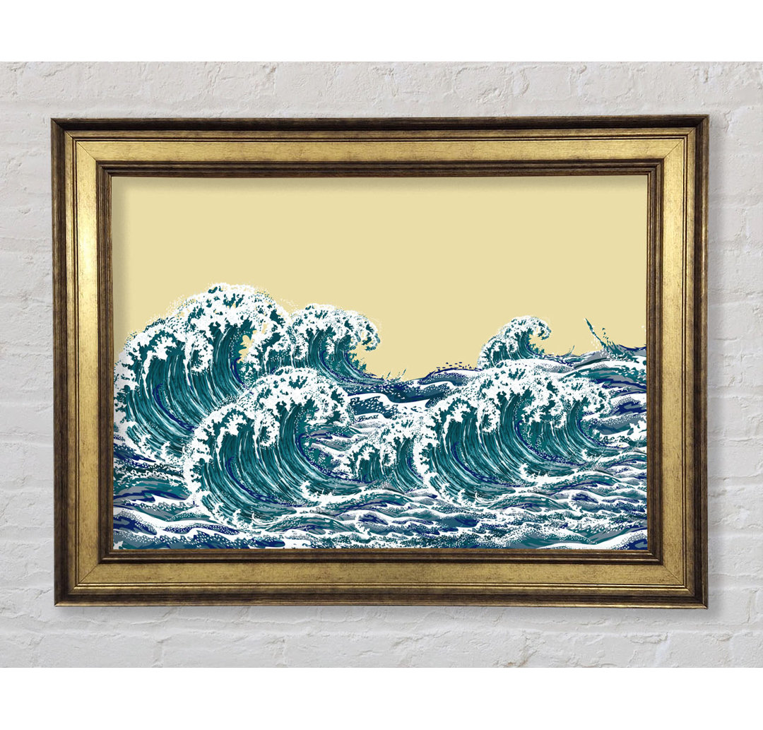 Waves On Yellow - Druck