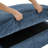 Plush Upholstered Navy Chenille Ottoman Bench – Cloud Cushion Footrest with Oversized Soft Top-510134034