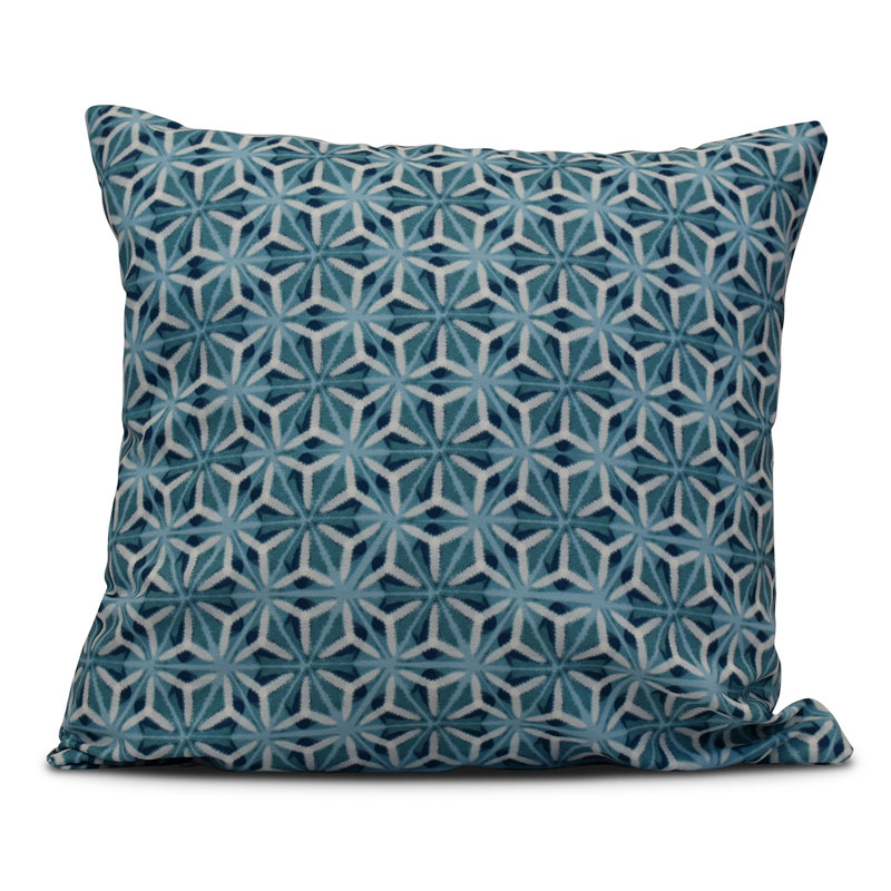 Intercoastal Waterway Square Pillow Cover and Insert, 16" H x 16" W, Blue