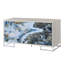 Console Liam Blue Marble Paint & Chrome