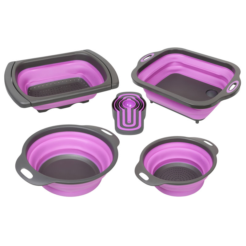 Nouvelle crépine de cuisine pliable en silicone pour évier 10 pièces New Purplechef
