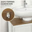 Armoire de salle de bain, armoire de drainage au sol, armoire de rangement autoportante avec tablettes réglables, porte double