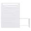 Lit mezzanine double avec garde-robe, bureau et tablettes