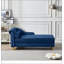 Chaise longue rembourrée moderne avec velours de rangement, comprend un coussin rond, une chaise rembourrée pour le salon ou la chambre à coucher-93932692