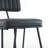Industrial Bar Stools Set Of 2, Counter Height With PU Leather, Metal Frame, Backrest & Footrest For Kitchen And Dining-1186534011