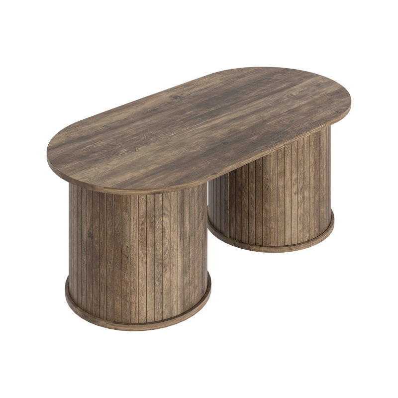 Coffee Table With Round Legs - 481775502F0D4A76BC9E83E2D63072AA, Brown