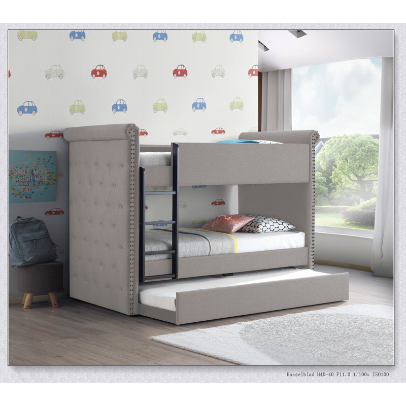 Lit superposé simple / simple avec couchette Romana II Beige