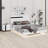 Modern High Gloss 3-Piece Bedroom Set Floating Bed Frame Platform Bed With LED Light & 2 Nightstands