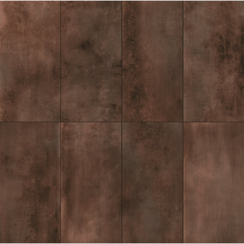 Carreau simple en porcelaine 12 po x 24 po Cobalto, Brun bronzé