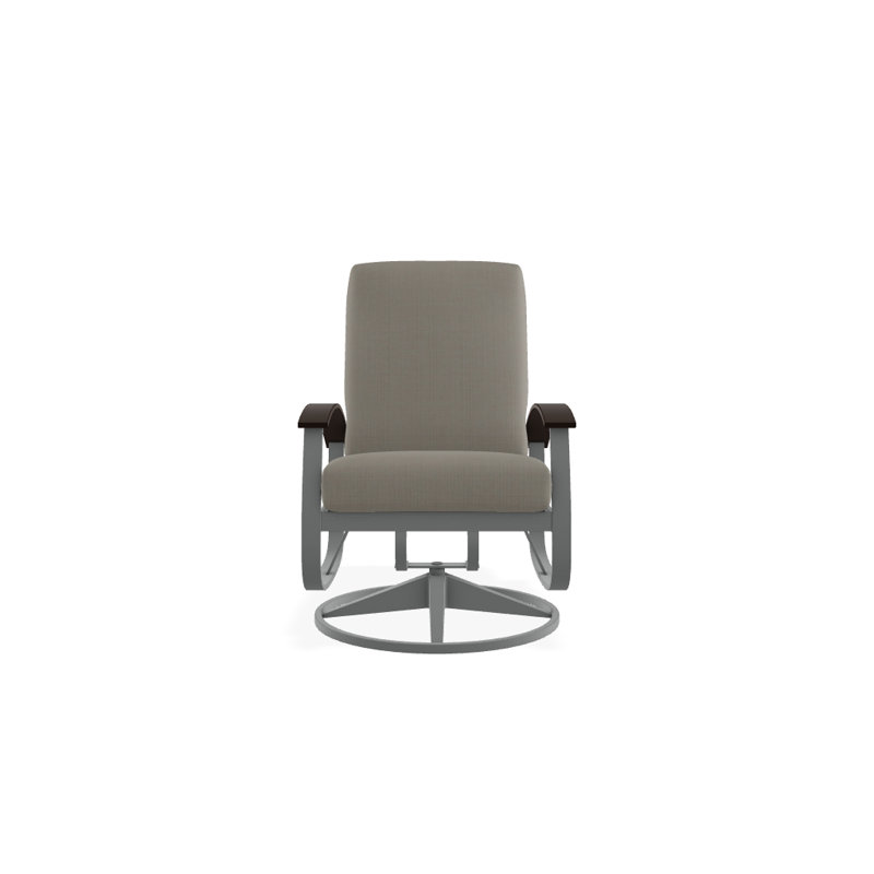 Belle Isle Outdoor Swivel Lounge Chair, Canvas Navy Sunbrella® Canvas, Kona P10, Textured Graphite
