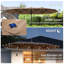 Parasol à double face, parasol à double face avec base, parasol de patio avec lumières solaires à DEL