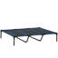 Lit surélevé pour animaux 48 po x 36 po bleu foncé respirant pour une vie relaxante et confortable 48 po x 36 po avec support en métal maillé