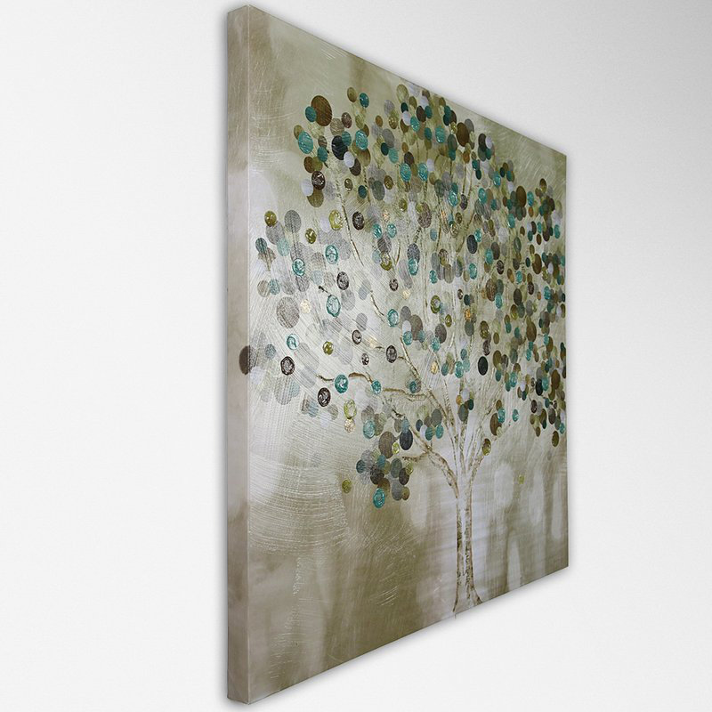 " Teal Tree ", 18" H x 18" W x 1.5" D