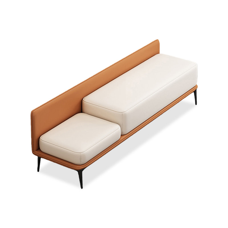 Banc rembourré orange, Orange, H 20,47 po x l 47,24 po x P 15,75 po