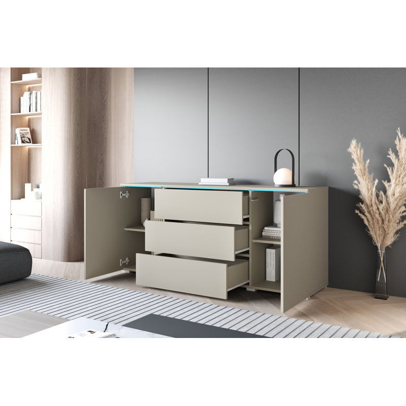 Borislav Laminate Standard Accent Chest, Beige