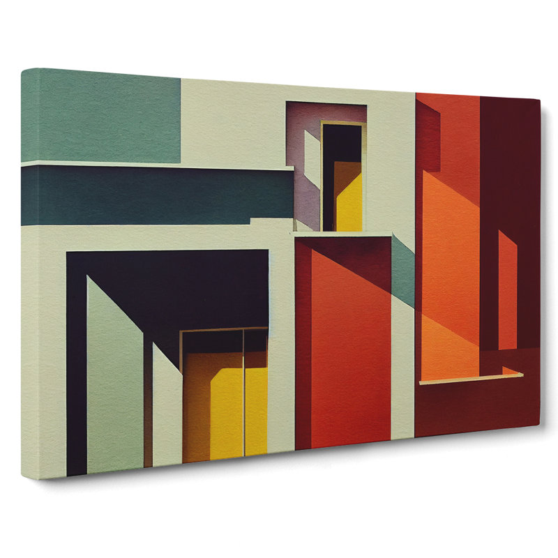 Bauhaus Architecture Abstract - Wrapped Canvas, 50cm H x 76cm W x 3cm D