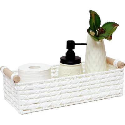 Ensemble de petits paniers de rangement en osier blanc